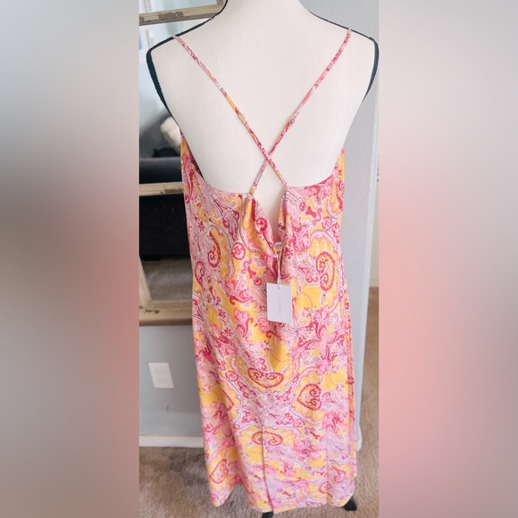 Lucy Paris midi paisley print slip dress - Picture 2 of 6